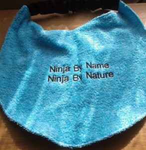 Embroidered baby bib