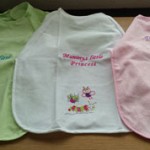 Embroidered baby bibs