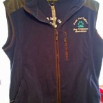 Embroidered body warmer with company logo