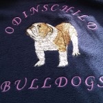 Embroidered bulldog