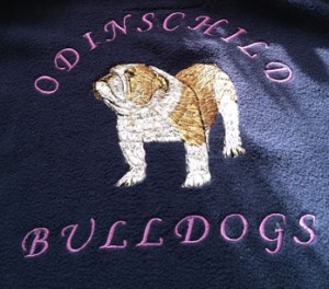 Embroidered bulldog