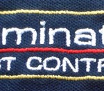 Embroidered company logo