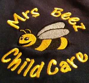 Embroidered company logo