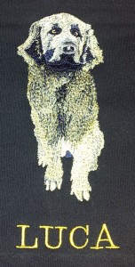 Embroidered dog