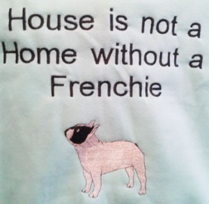 Frenchie embroidery