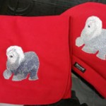 Embroidered hat and scarf set