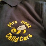 Embroidered polo shirt with company logo