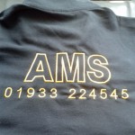 Embroidered polo shirt with company logo