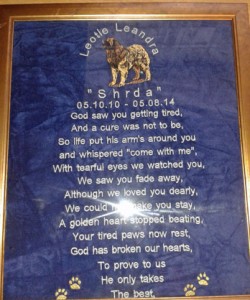 Embroidered commemorative scroll