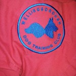 Embroidered t-shirt with company logo