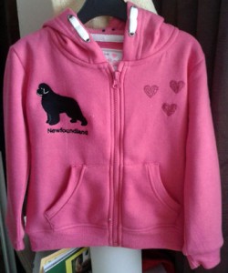 Child's embroidered zipped hoodie